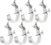 LIGIGWASH 6Pcs Aluminum Stage Light Clamp Hooks Truss Hanger for Tube Durable Lighting Support for and Stage Use Quick Install Design