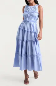 Cinq à Sept Sirrina Ruffle Tiered Dress in Blue Hydrangea at Nordstrom, Size 0