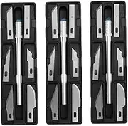 TEHAUX Carving Pen Accessories 3 Sets of Hobby Carving Tools Compact Carving Cutter Easy Blade Replacement