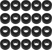 [Briny River] 20pcs Track Car Silicone Rear Tires Compatible with AURORA AFX H.O. SCALE SLOT CAR AFX Black 12mmx6mm