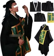 [Lmetsky] Geto Suguru Cosplay Costume Outfit Geto Suguru Kimono Black Uniform Men Halloween Christmas