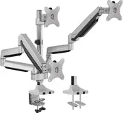 3 Monitor Arm Desk Mount Fits Flat/Curved Monitors