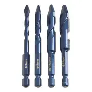 Precision 4pcs 612mm Carbide Drill Bits for Wall Glass Wood Metal Tiles