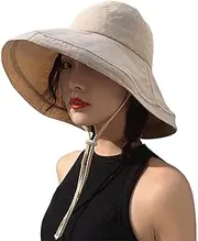 [DRIONO] Wide Brim Bucket Hat - UPF50+ Protection Travel Beach Sun Hat with Semi-Rigid Adjustable Foldable Brim