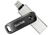 SanDisk iXpand USB Flash Drive 64GB Type-A / Lightning Black, Silver [SDIX60N-064G-GN6NN]
