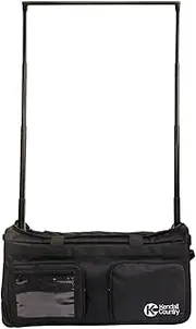 [Kendall Country] Dance Bag with Garment Rack – Collapsible Costume Rolling Duffel Bag with Wheels for Competition, Shows, Performances, Travel and More, Raven Black, 28-inch