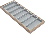 BESTYASH Glasses Display Tray Sunglasses Storage Organizer Display Case Glasses Storage Rack Over Glasses Sunglasses Clear Watch Organizers Jewelry Glasses Organiser Stand Chain Wooden Grey