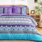 Boho Comforter Set Queen - 7 Pieces Bed in a Bag, Bohemian Striped Comforter ...