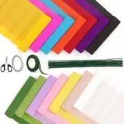 Rollos de papel crepé de 14 colores, 9,8 x 98 pulgadas de ancho