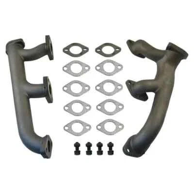 FORD FLAT HEAD SIDE VALVE FENTON STYLE CAST IRON HEADERS LHD ( 13605 )