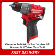 Milwaukee 3404-20 12V FUEL 1/2" Hammer Drill/Driver Bare Tool Cordless