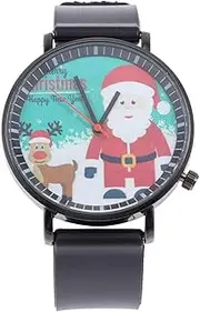 [JEWEDECO] 1 PC Girls Watch Xmas Elk Pattern Wristwatch Festival Watch Stylish Women Watch
