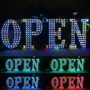 40'' x 14" Large Flash Led Open Signs for Buisness, Super Bright Open Closed ...
