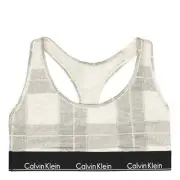 Calvin Klein Modern Cotton Modern Cotton Bralette, Plaid Oatmeal NWT $30 XS