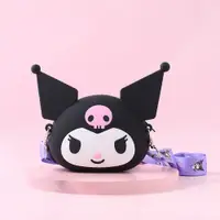 在飛比找PChome24h購物優惠-三麗鷗SANRIO 正版授權卡通矽膠零錢包 迷你斜挎包 He