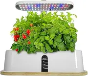 Hydroponics Growing System 9 Pods Indoor Herb Garden Kit with 15W LED Grow Light Automatic Timer Germination Kits Height Adjustable Smart Garden Planter for Home, Kitchen, Gardening