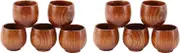 10Pcs Tea Set Small Wooden Cup Small Cup Green Wooden Cup with Natural Wood Wine Cup Wooden Tea Drinking Cup