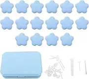 Duvet Cover Clip, 16 Pcs Duvet Pin Duvet Clips, Comforter Clips, Cotton Duvet Cover Pins Comforter Clips, Firm Fixing Slip Prevention Detachable Bed Sheet Clip Pin Fasteners (Blue)
