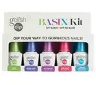 Gelish Dip Dipping Nail Prep/Base/Activator/Top/Brush Restorer Basix Kit SNS
