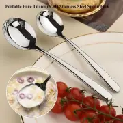 7 Styles Titanium Spoon Portable Ultralight Titanium Cookware Outdoor Tool