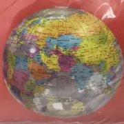 Inflatable Globe Transparent Colorful World Map Earth Educational Geography Toy