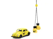 Jada 34238 1959 Volkswagen Beetle Yellow with Black Graphics 1/32