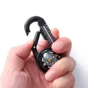 Carabiner Compass Thermometer Survival Tool Keychain Snap Hook Carabiner Clip