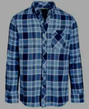 NEW MENS QUIKSILVER BURNSFIELDS BUTTON UP FLANNEL MULTI COLOR BLUE