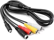 VMC-30FS VMC 15FS A/V RCA to S-Video Cable Compatible with Sony Handycam DCR-SR40 DCR-SR42 DCR-SR47 DCR-SR68 DCR-SR80, DCR-SR82 DCR-SR85 DCR-SR88, DCR-SR200 DCR-SR300 Camcorders -4.9ft