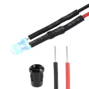 5Set DC12V 3mm Pre Wired LED with Holder Blue Light Clear Len 6mm Panel Mount