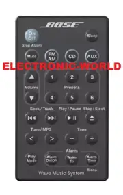 GENUINE OEM Bose Wave Music System Black Remote & Battery FOR AWRCC1 ONLY