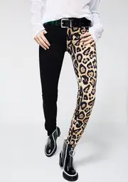 [Tripp NYC] Leopard Split Leg Pants