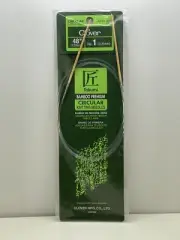 Clover Takumi Bamboo Circular Knitting Needles 48" Size 1