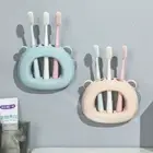 Wall Mounted Toothbrush Holder Suction Cup Wall Shelves Hooks Toothbrush Rack