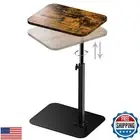 Side Table Sofa Tray for Couch Heavy Metal Base Swivel/Adjustable Height, Sof