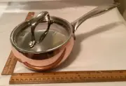 IL MULINO NEW YORK COPPER POT. STAINLESS TOP AND HANDLES. NEW. 6” x 3” (10.3.27)