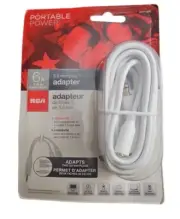 RCA AH746R 6ft 3.5mm Y Adapter, Male to Two Female, White, New!