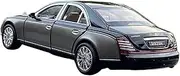 Scale Finished Model Car 1:24 for Maybach 62s S650 Classic Luxy Alloy Car Model Diecasts Metal Vehicles Simulation Collection Model Miniature Replica Car(Chrome)