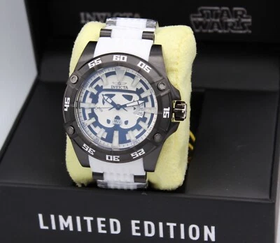 NEW AUTHENTIC INVICTA STAR WARS STORM TROOPER WHITE SILICONE MEN'S 26516 WATCH