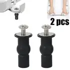 2 X Toilet Seat Screws Hinges Expanding Top Nuts Fixing WC Blind Hole Black New-