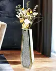 Mirrored Flower Vase Decorative: Crushed Diamond Glass Mirror Vase Large Luxury