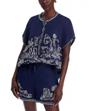 Johnny Was Vanona Linen Blouse