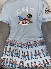 Where’s Wally Adult Womens (XXL) Summer Shorts Pjs Pyjamas Find Him Yet? Waldo