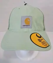 CARHARTT Adult Canvas Mesh SnapBack Cap Hat Adjustable GREEN OSFA NWT