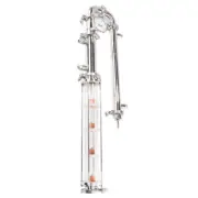 2" 4 sections Glass Distillery Tower Cooper Bubble Plate Column Reflux Still