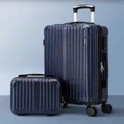 Mazam 2PCS Luggage Suitcase Trolley Set Carry On TSA Storage Hard Case Navy