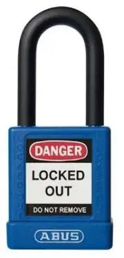 ABUS PADLOCKS Safety Lockout Padlock 40mm BLUE -7440BLUKD-Free Post
