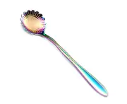 Stirring Spoon Practical Delicate Stainless Steel Long Handle Coffee Mixing Flower Scoop for Home-8