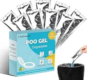 Coolrunner 30 Packets Portable Toilet Powder Poo Gel for Camping Eco Absorbent Gel, ECO-Friendly Toilet Gel Powder, Poo Urine Powder for Camping Outdoor Hiking Fast-Acting Gel