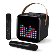 Protable Karaoke Machine with Two Wireless Microphones Rechargeable Karaoke M...